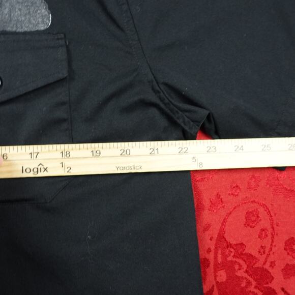 Dixxon Shirt Mens L BLK Short Sleeve Workforce Form Function *Patch Spot in pics - Picture 6 of 10